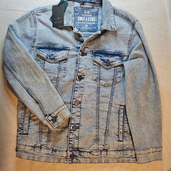 Only & Sons Onscome Trucker Jean Jacket - Size M - Picture 6 of 10